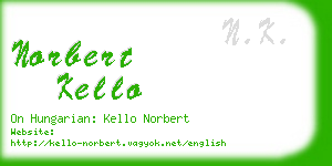 norbert kello business card